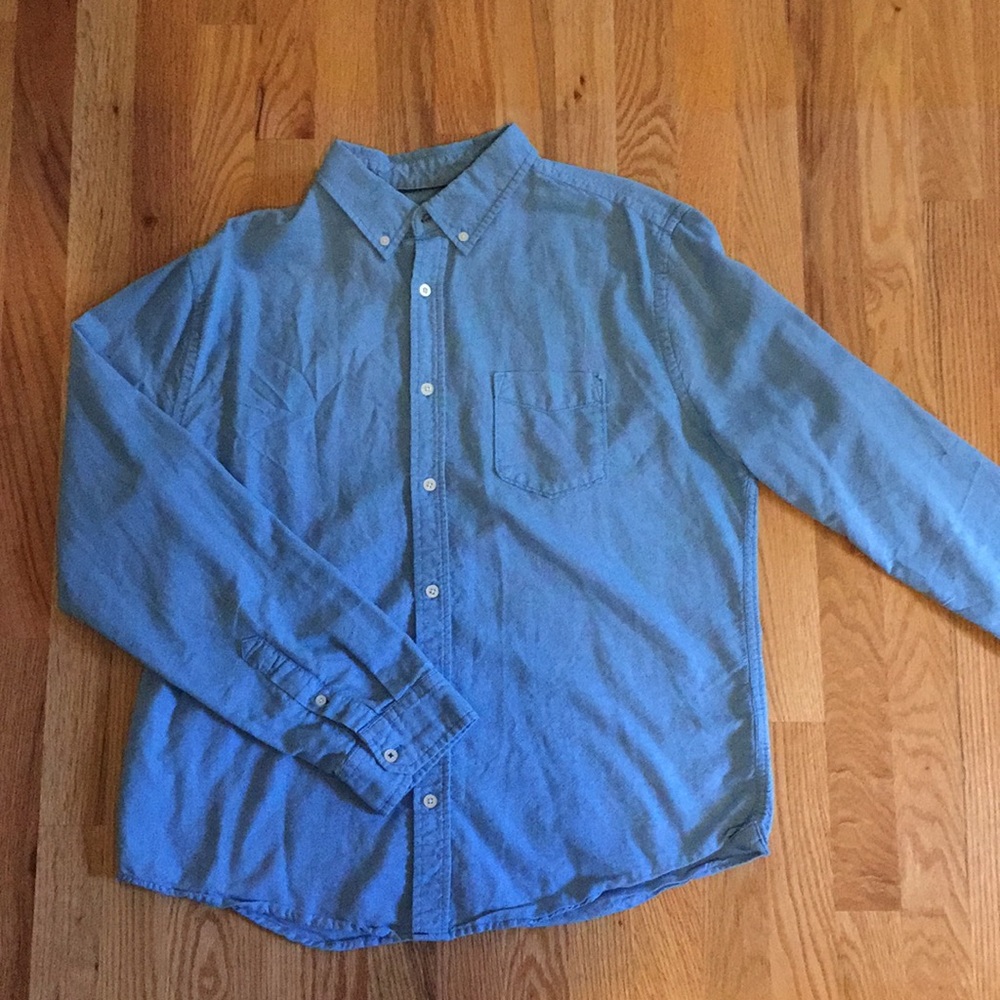 Aeropostale washed blue long sleeve button-up